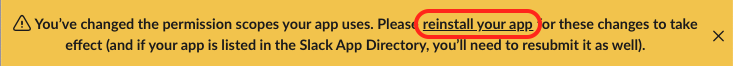 再度Slackのアプリをチャンネルにインストールし直す